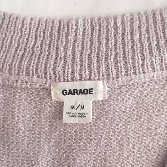 Garage NWOT Purple V-Neck Lightweight Knit Sweater Pullover Women's Size M - Picture 11 of 12